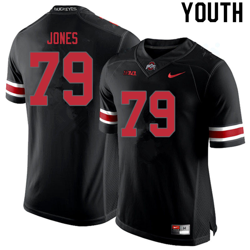 Youth #79 Dawand Jones Ohio State Buckeyes College Football Jerseys Sale-Blackout